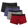 Goodeal 4pcs sous-vêtements pour hommes Boxers Pack culotte sans couture élastique confortable coton respirant simple caleçon Boxershorts G220419
