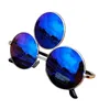Zonnebril Derde Oog Ronde DamesHeren Reflecterende Gespiegelde Zwarte Lens Zonnebril Drie Lenzen Brillen Tinten UV400Zonnebrillen2594948