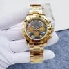 Luxury Automatic Watches Waterproof sapphire Chronograph Diamond White Mother of Pearl Dial Men's Watch