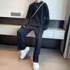 Tute da uomo SYUHGFA 2022 Primavera Coreano Allentato Manica Lunga Con Cappuccio Felpa Casual Streetwear Pantaloni A Due Pezzi Set Per Uomo Vetement Homm