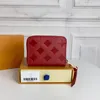 مصممي Luxurys Mini Wallets النمط الكلاسيكي محفظة حقيبة يد مقفرة حقيبة طباعة السيدات محفظة سفر المحفظة عملة Zip Coin 11x8x1cm