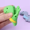 Baby DiNosaur TeTher Безопасность Силиконовые Животные Прорезывание Toett Toy Toaddler Жевательный Teether DIY Жевать Кулон Ожерелье Подарки