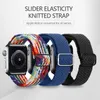 SMART BANDEN Verstelbare gevlochten solo -compatibel met smartwatch -banden Sport Loop met gesp voor Iwatch 7/6 SE