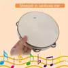 Tambour 6 pouces Tambourin Bell Hand Held Tambourin Birch Metal Jingles Kids School Musical Toy KTV Party Percussion Toy by sea BBB15297