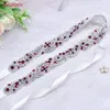 Направления S82 Женские ремни для свадебного рубинового декоративного пояса для свадебных женских серебряных страза