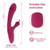 10 Speed G Spot Rabbit Vibrator for Women PALOQUETH Waterproof Dildo Vibrators Soft Clitoris Toy Erotics Adult Products Q0508