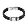 Bracelets porte-bonheur Nom personnalisé Bracelet Bracelet en cuir de haute qualité Bijoux Cadeau pour la famille YP7944Charm