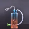 Cachimbo de água Rainbow Oil Rig de 6 polegadas Mini Dab Glass Queimador de óleo Bong Showerhead Perc Tubo de água pequeno reciclador com adaptador de unha de óleo de 10 mm e mangueira