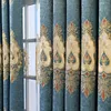 Роскошные европейские занавески из тюля затемняют занавес для вышивки спальни для гостиной Современные украшения жалюзи 220511