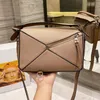 Amazing Luxurys Projektanci Geometria Torby na ramię Torba na poduszkę Crossbody Clutch Skórzane torebki Messenger Kobiety Tote Torebka Portfel Geometric 5A Stock