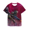 Tシャツボーイズガールズサマーフリーファイア3d 3-14歳の子供漫画ビデオゲームハラジュクキッズ特大のプリントTシャツトップスクロスエストシャツ