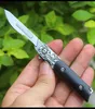 Top Quality Burin Folding Knife 24H Carbon Steel Blade Ebony Handle Sharp Box Cutter