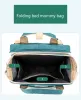 أكياس حقيبة مصمم مومياء حقيبة الظهر متعددة الوظائف الأم والطفل الطفل كيس طوي سرير الحفاظ على دافئة متعددة جيوب تحميل splashproof مكافحة