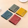 Wallets GORO Leather Wallet Fresh Double Fold Short Zipper Ladies Fashion Coin Purse Small Thin Card Holder Female BagsWallets