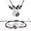 Цепи Dragon Yin Yang Tai Chi Gossip Paring Pare Bracelet Set Setloy Подвеска. Регулируемая кошачья цепь колье ожерелья CH CH