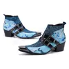 Mode Klassische Luxus Stiefel Männer Echtes Leder Knöchel Schlange Stiefel Männer Italienische Business Kleid Schuhe Spitz Cowboy Boot