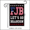 لافتة أعلام الحفلات الاحتفالية لوازم المنزل حديقة Let's Go Brandon Flag 30x45cm USA الرئيس Biden FJB في الهواء الطلق زخرفة American Orna