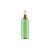 Empty Plastic Bottle Round Shoulder PET Silver Gold Shiny Silver Collar Spary Press Pump White Cover Portable Refillable Cosmetic Packaging Container 100ml