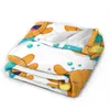 Blankets Soft Warm Flannel Blanket Adorable Marine Ajolote Collection Travel Portable Winter Throw Thin Bed Sofa