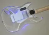 LED-Licht-Acryl-E-Gitarre mit Tremolo-Brücke, Ahorngriffbrett. Angebot maßgeschneidert
