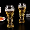 Creative Football Game Crystal Design Crystal Beer Glass Cups Beers Water Mug Barware Party 450ml