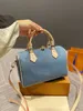 럭셔리 디자이너 가방 35cm 디자이너 가방 네이비 블루 데님 자카드 크로스 바디 숄더 가방 여성 핸드백 지갑 토트 가방 10A 고품질 베개 여행 가방 지갑.