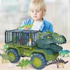 Bambini Dinosaur Transport Car Toy Oversize Riers inerziali Camion Tirare indietro Veicolo con regalo per bambini Ragazzo 220608