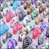 Band Rings Jewelry Wholesale Lot 20Pcs Sexy Colorf Leopard Print Design Lovely Children Ring Resin Lucite Fashion Jewelr Dhfqj