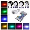 3W LED RGB 전구 16 색상 변경 3W LED 스포트라이트 RGB LED 전구 램프 E27 E14 24 개 주요 리모컨
