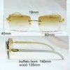 2022Buffalo Horn Sunglasses Men's Diamond Cut Fashion Luxury Digner Carter Sun Glass Wood Buffs Shad Eyewear Trending