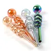 Einzigartige Kreis Kleine Bongs Schöne Laser Bunte Rauchpfeife 5 Zoll Mini Ölbrenner Rohre Hand Glas Wasserpfeife Gerade Rohr Dab Rigs SW134