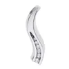 Hänge halsband fenovo rostfritt stål S form med kristallminneskremation urn hållare för diy halsband eller nyckelring charms hänge2834