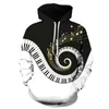 Erkek Hoodies Sweatshirts Yaratıcılık Girdap Grafik Deseni 3D Baskılı İlkbahar ve Sonbahar Hip Hop Gündelik Uzun Kollu Kapüşonlu Külkü Büyük Boy