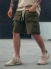 Shorts pour hommes Japon Style High Street Vintage Militaire Cargo Short Hommes Avec Multi-Poches Smart Jogger Shorts Casual