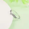 Authentic 925 Sterling Silver Ring Sparkling Leaves Rings for Women Wedding Engagement Ring Fine Jewelry Bague Wholesale 189533C01 199533C01