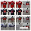 Новые бейсбольные майки 24 Deion Sanders 27 Austin Riley 44 Hank Aaron Blank Mens Size S--XXXL