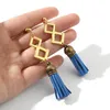 Dangle & Chandelier Anime Genshin Impcat Cosplay Earrings Venti Beidou Kaeya Qiqi Kong Ear Hook Clip Fashion Jewellery Costume Props Gifts