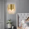 Настенные лампы роскошные современные кристалл для эль -клуба спальня спальня спальня гостиная