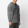 Herren Wash Water Used Fried Flower Hoodie Loose Large Pullover Langarm