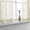 Rideau rideaux épaissir lin court voilages pour salon japon Style Tulle chambre cuisine fenêtre traitements rideau