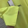 メンズトレンディバレンツTシャツバージョンサマーハイパリBコーラシリーズOSルーズメンズアンドレディース蛍光緑色の短袖TシャツPZCD