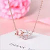 Fantasy Starry Color Planet Star Key Cat's Eye Necklace Rose Gold Color 45cm Fashion Jewelry Charm Women