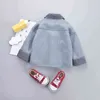 2021 겨울 새 어린이 플리스 워마 베이비 재킷 아기 단색 재킷 가을 패션 아기 아기와 여자 두꺼운 겉옷의 옷 J220718
