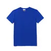 남성용 T 셔츠 여성 단축형 크루 넥 100% 면적 통기성 티셔츠 자수