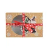 8PCSクラフトペーパークリスマスクッキーギフトボックスサンタクロースギフトバッグホームナビダッド年220427の陽気な装飾
