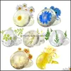 Savons Accessoires de salle de bain Bain Maison Jardin Savon aux fleurs claires Thé Huiles essentielles à base de plantes Fait à la main Barre naturelle Hydratant Visage Corps Nettoie