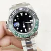 ST9 Watch Goes Destro Svart Grön Bezel Keramisk Automatisk Mekanisk Rostfritt Stål Stor Förstoringsglas Safirglas 40mm Herrklockor Armbandsur