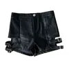 Sexig 838 # sommar kvinnors imitation läder svart shorts byxor ultra kort nattklubb avslappnad