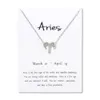 Chinese Zodiac Signs Pendant Necklaces With Gift Card Men Women Twelve Constellation Gold Silver Chain Jewelry Necklace Accessories Bulk Price