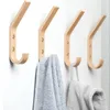 50 pezzi/lotto ganci appendiabiti da parete in legno di quercia organizer da parete singolo vintage resistente per appendere l'asciugamano del cappello